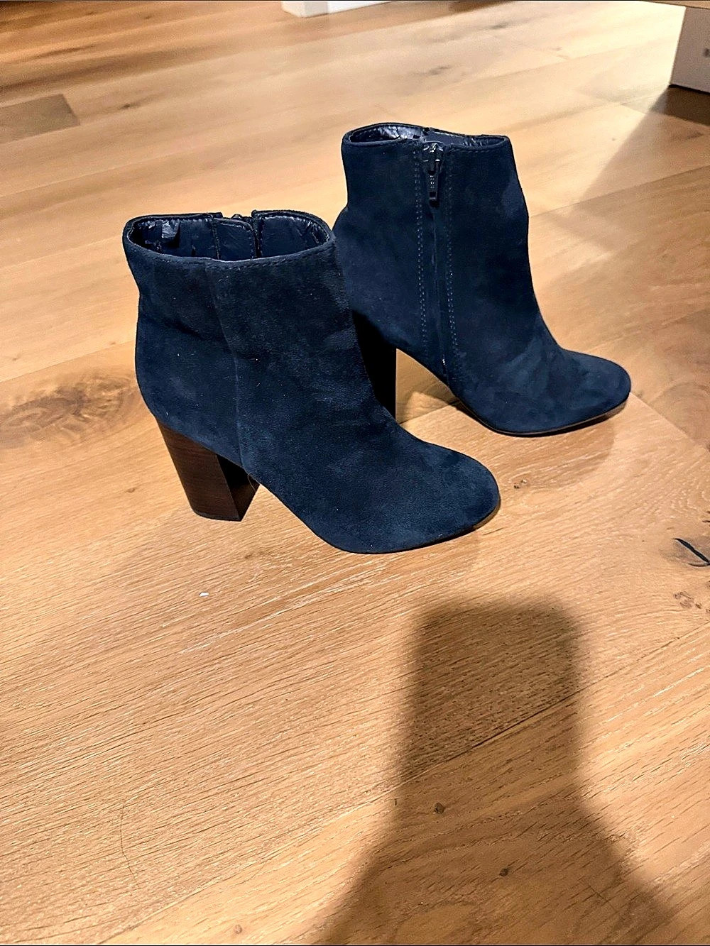 Suede Ankle Boots in Blue